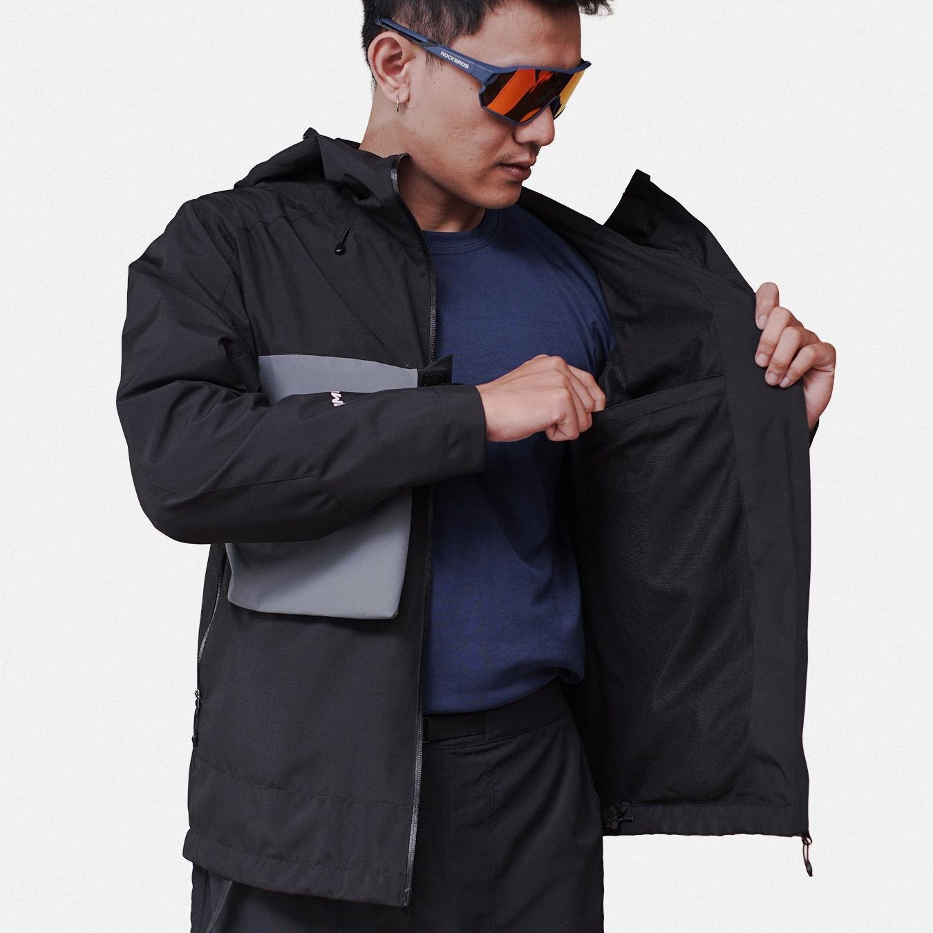 Jaket Gunung Carumby Omura Two Tone Hitam Pria Wanita - Gambar 8